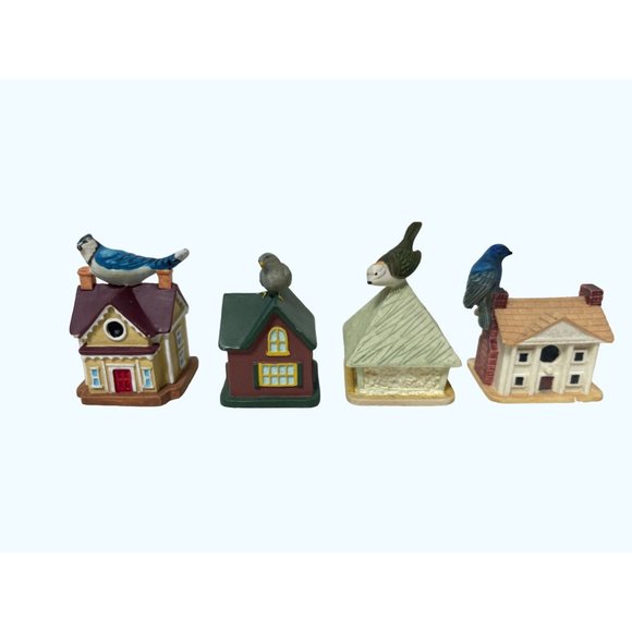 Lenox Other - 1995 Lenox Vintage Miniature Bird Houses Resin